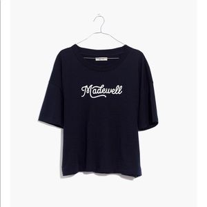 Embroidered Madewell easy crop tee